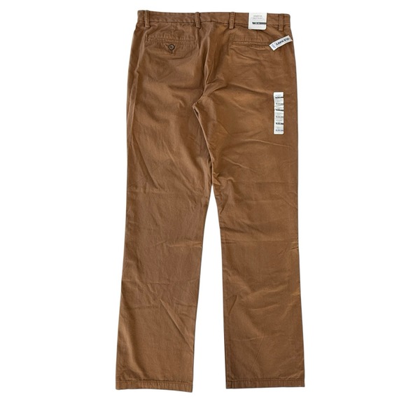 NWT Old Navy Ultimate Slim Pants Brown Cotton Chino Minimalist Men's 38x34 - Picture 4 of 11